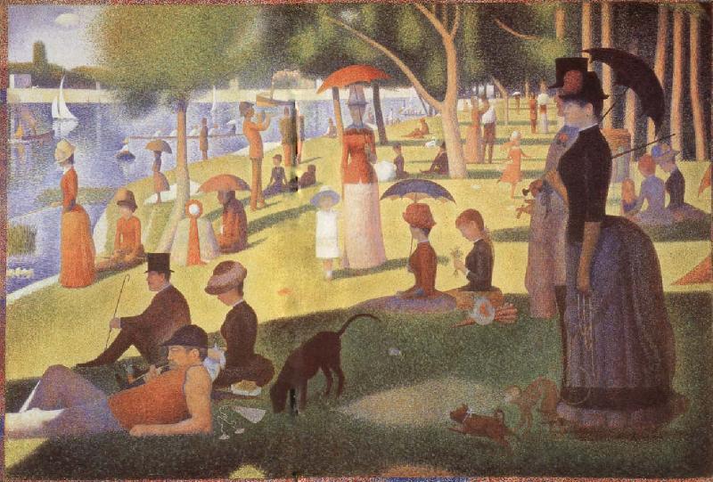 Georges Seurat A Sunday Afternoon at the lle de la Grande Jatte oil painting image